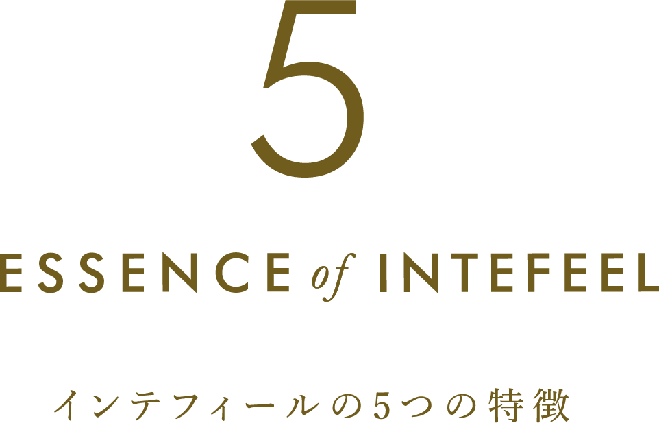 5 LESSENCE of INTEFEE インテフィールの5つの特徴
