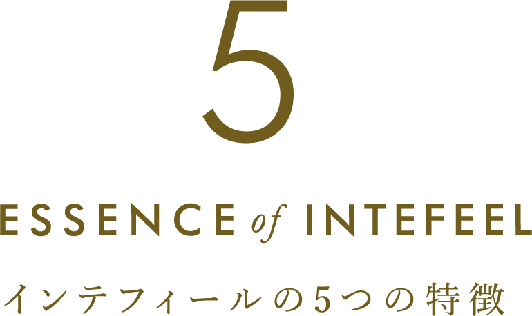 5 LESSENCE of INTEFEE インテフィールの5つの特徴